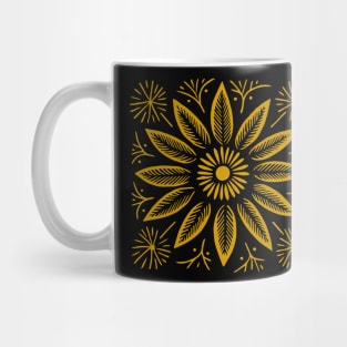 Lino Cut Flowers Mug